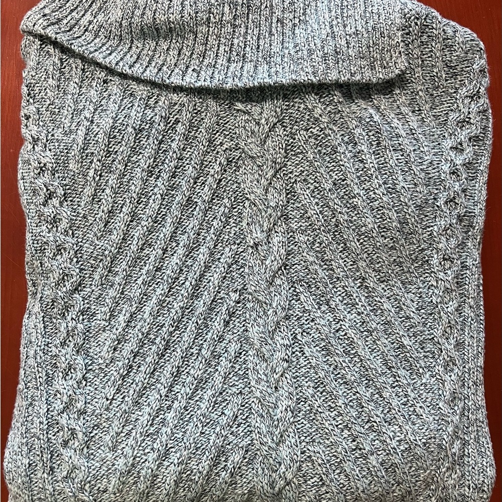 Talbots Blue Turtleneck Sweater with Ribbed Knit